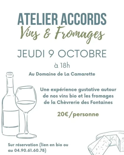 Atelier Dégustation Accords - Vins & Fromages - Vignerons Indépendants