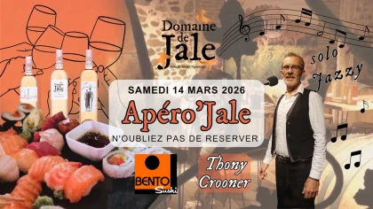 Soirée Apéro'Jale Vin & Sushis 14 mars 2026 - Vignerons Indépendants