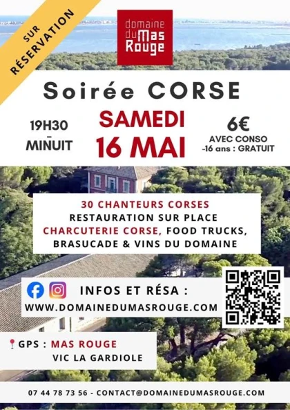 Soirée CORSE au Mas Rouge - Vignerons Indépendants