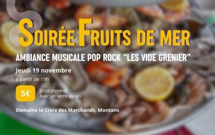 Soirée Fruits de Mer 19/11/26 - Vignerons Indépendants