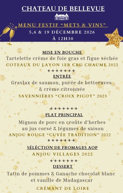 Repas festif "Accord Mets et Vins" au Château de Bellevue - Vignerons Indépendants