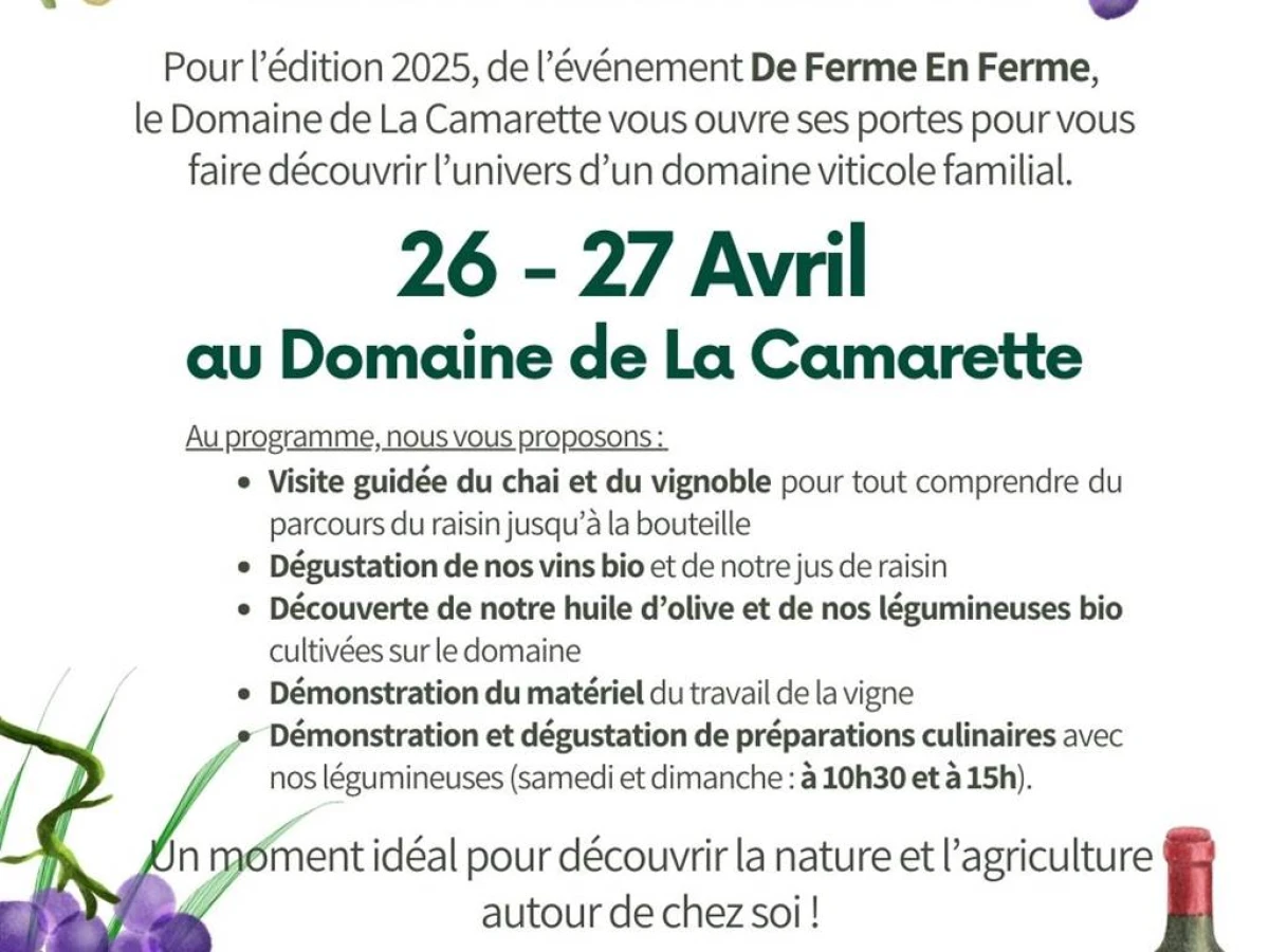 De Ferme en Ferme - Vignerons Indépendants