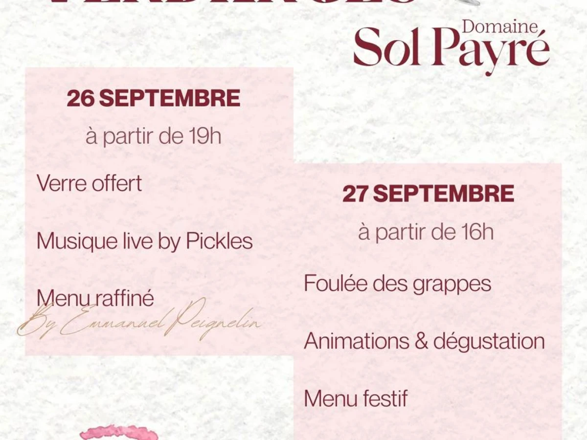 Fête des Vendanges 26/09/25 - Vignerons Indépendants