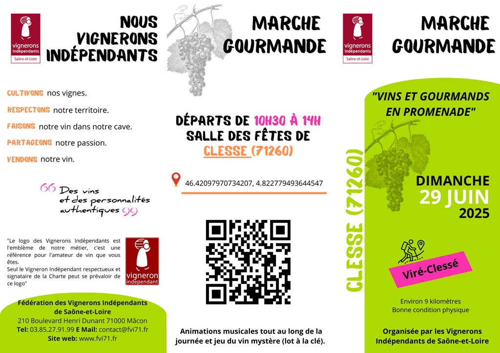 Marche gourmande Vins et gourmands en promenade 2025 - Vignerons Indépendants