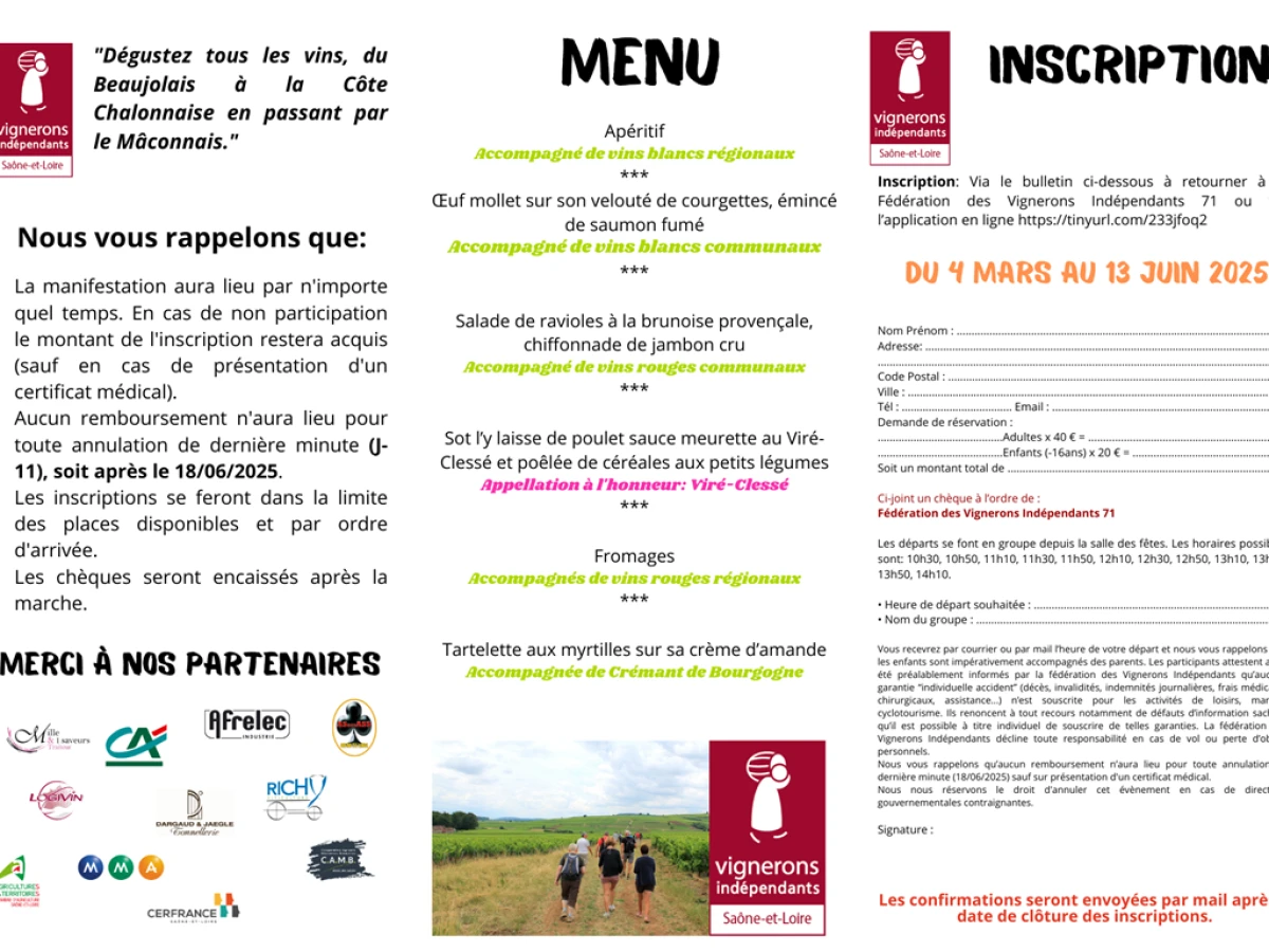 Marche gourmande Vins et gourmands en promenade 2025 - Vignerons Indépendants