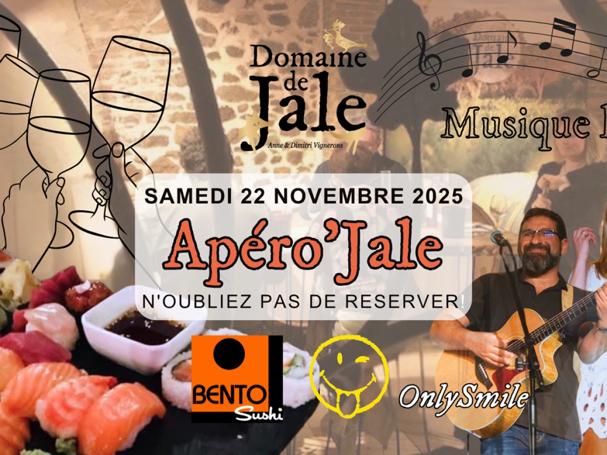 Soirée Apéro'Jale Vin & Sushis  22 novembre 2025 - Vignerons Indépendants