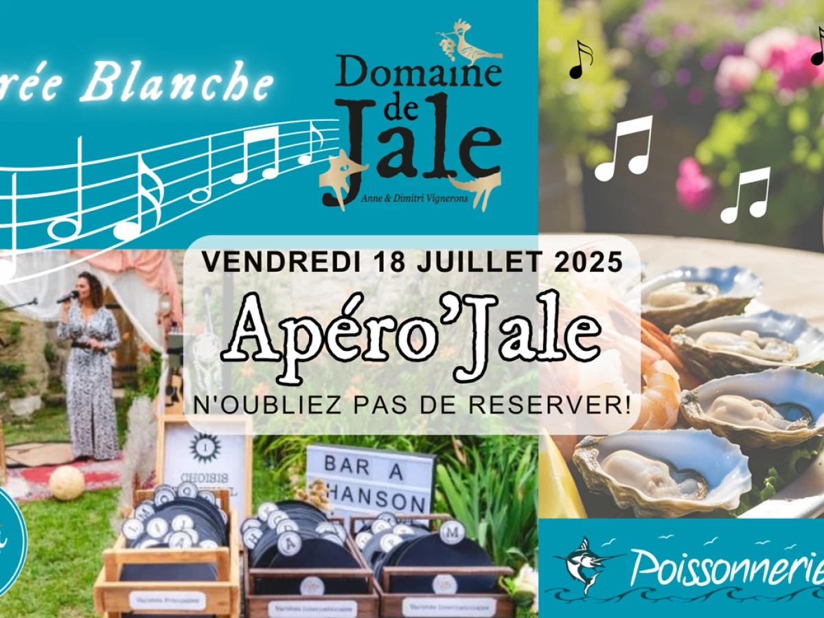 Soirée Blanche Apéro'Jale Vin & Fruits de mer 18 juillet 2025 - Vignerons Indépendants